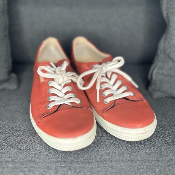 ECCO Women's 430003 Soft 7‎ Sneakers Cognac Sz 7 - Picture 1 of 7